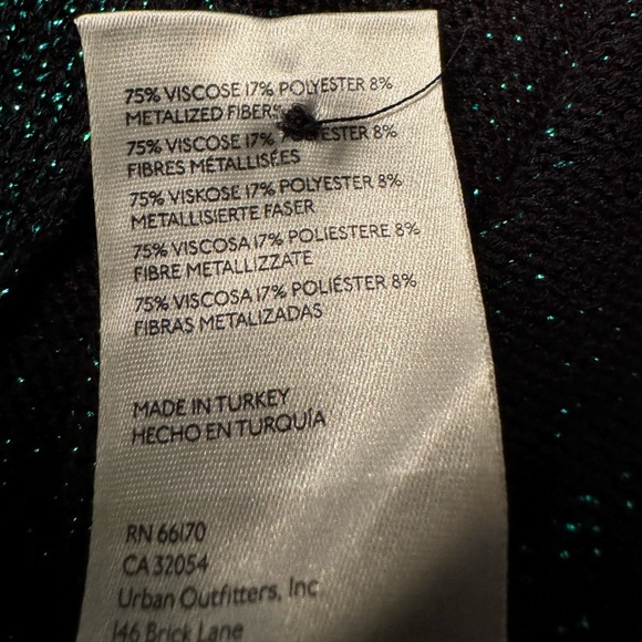 Free People Green EMMALINE METALLIC CARDIGAN IN ALPINE COMBO Women’s Size XS - Picture 12 of 12